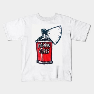 Pumpin Curls Grafitti Spray Can Kids T-Shirt